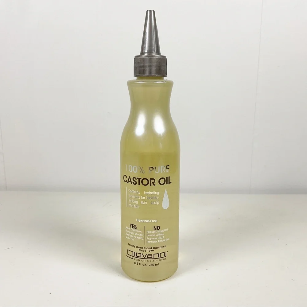 Giovanni 100% Pure Castor Oil for Skin Hair Scalp 8.5oz Hexane Free